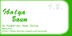 ibolya baum business card